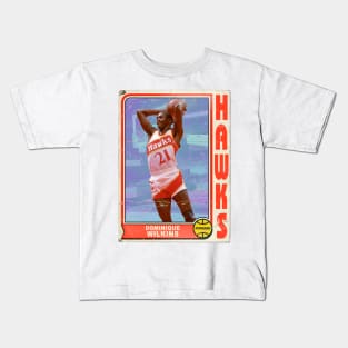 Retro Dominique Wilkins Trading Card Kids T-Shirt